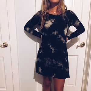 Black and Brown Piko Dress